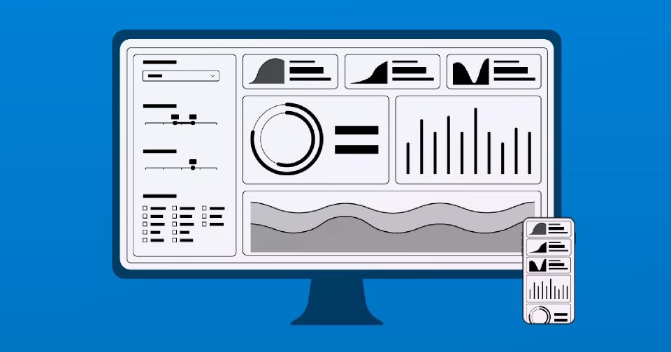 A Shiny dashboard shown side-by-side on a desktop monitor and a phone