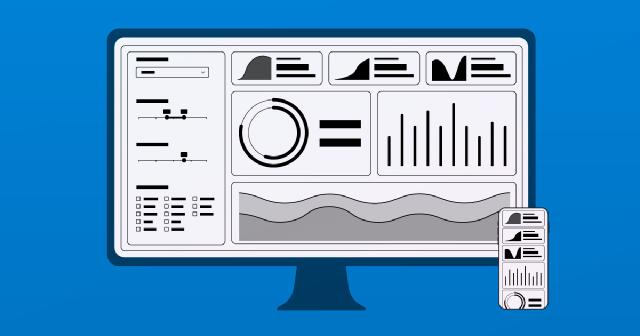 A Shiny dashboard shown side-by-side on a desktop monitor and a phone
