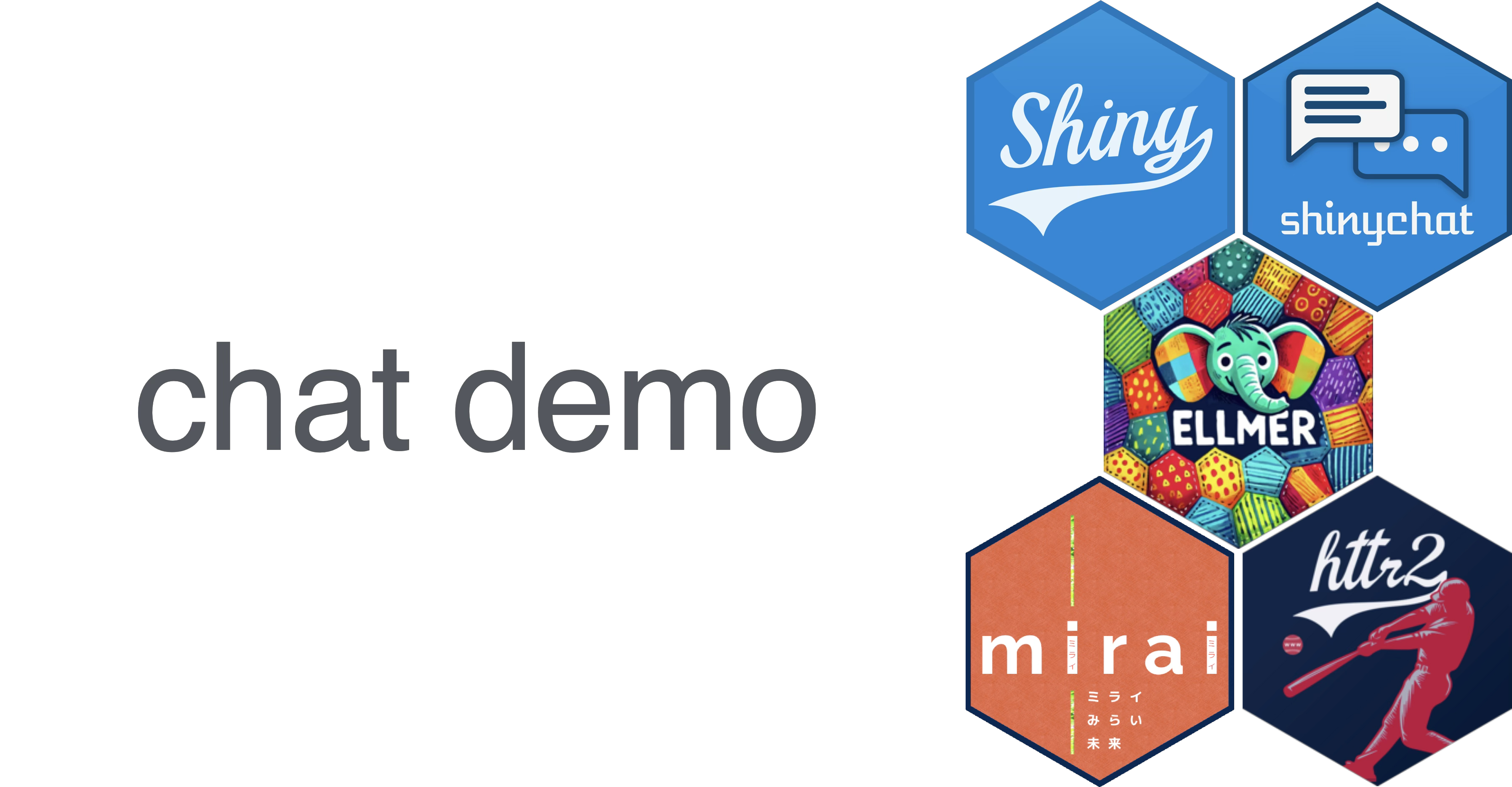 The weather chat app uses Shiny, shinychat, ellmer, mirai, and httr2 &ndash; all instrumented with OpenTelemetry.